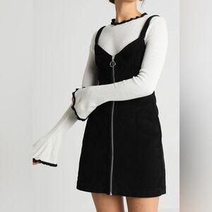 Women’s Top­shop black Corduroy Zip Up Dress size‎ 8